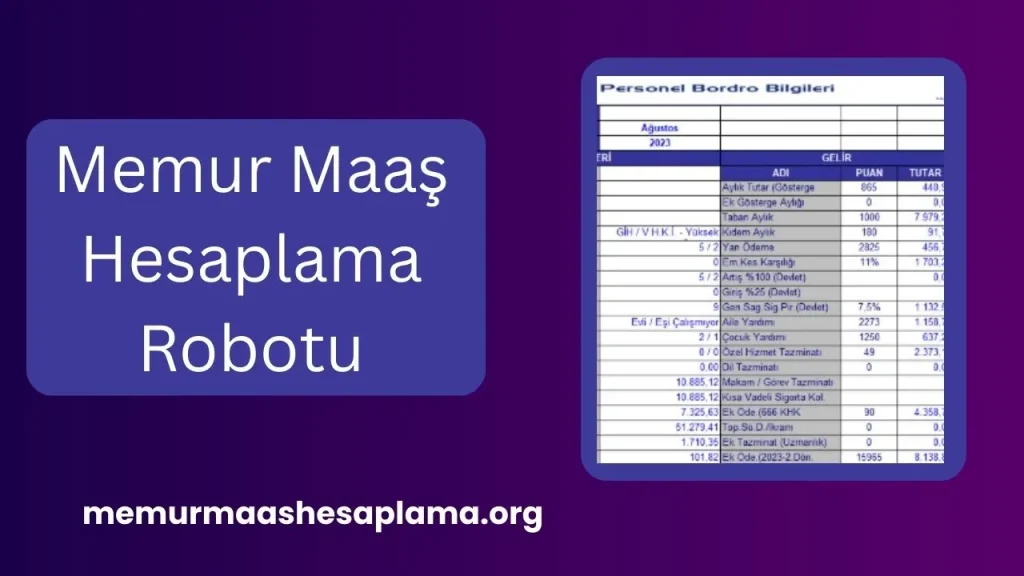 Memur Maaş Hesaplama Robotu (Emekli, Sözleşmeli formül) 2025